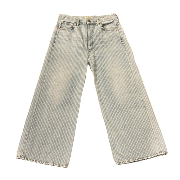 CITIZENS OF HUMANITY Sacha Wide Leg High Rise Crop Laguna Stripe Size 30 - Picture 4 of 16